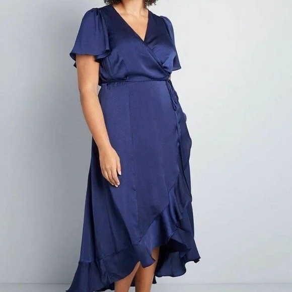 ModCloth Stunning Wonder Maxi Wrap Dress - Picture 3 of 10